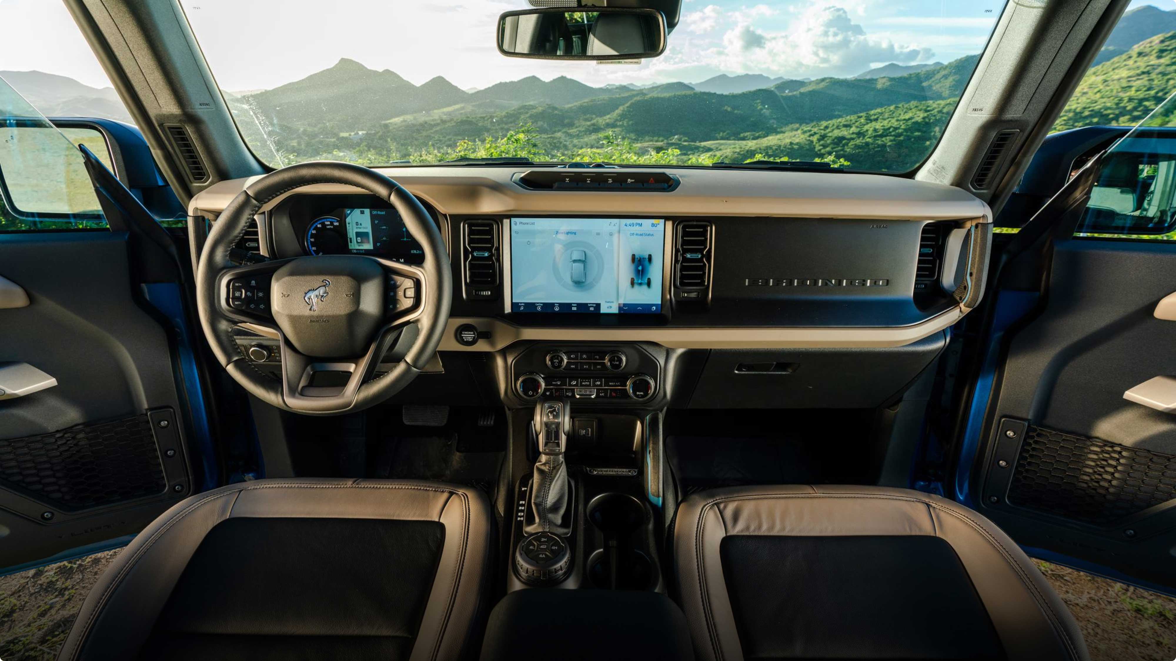Diseño interior de la Ford Bronco Badlands