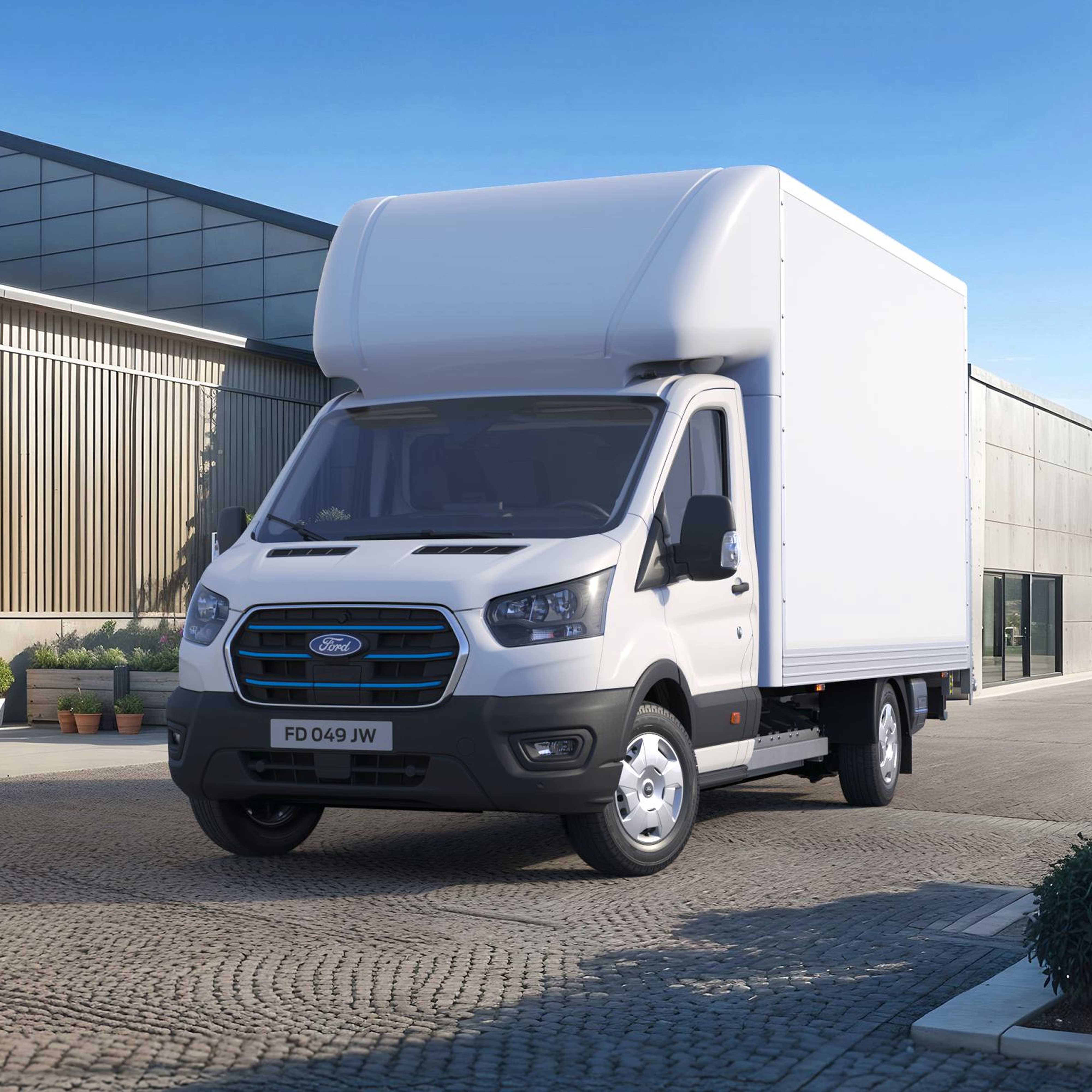 La Ford E-Transit Chasis es un vehículo comercial versátil