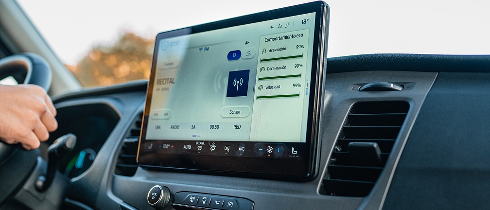 Pantalla táctil de la E-Transit Chasis