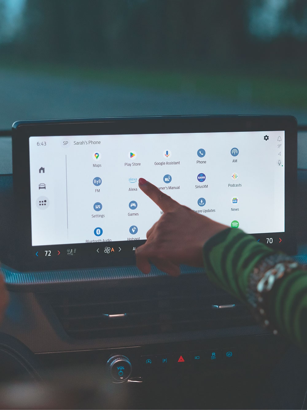 Pantalla táctil de la Ford Explorer Active
