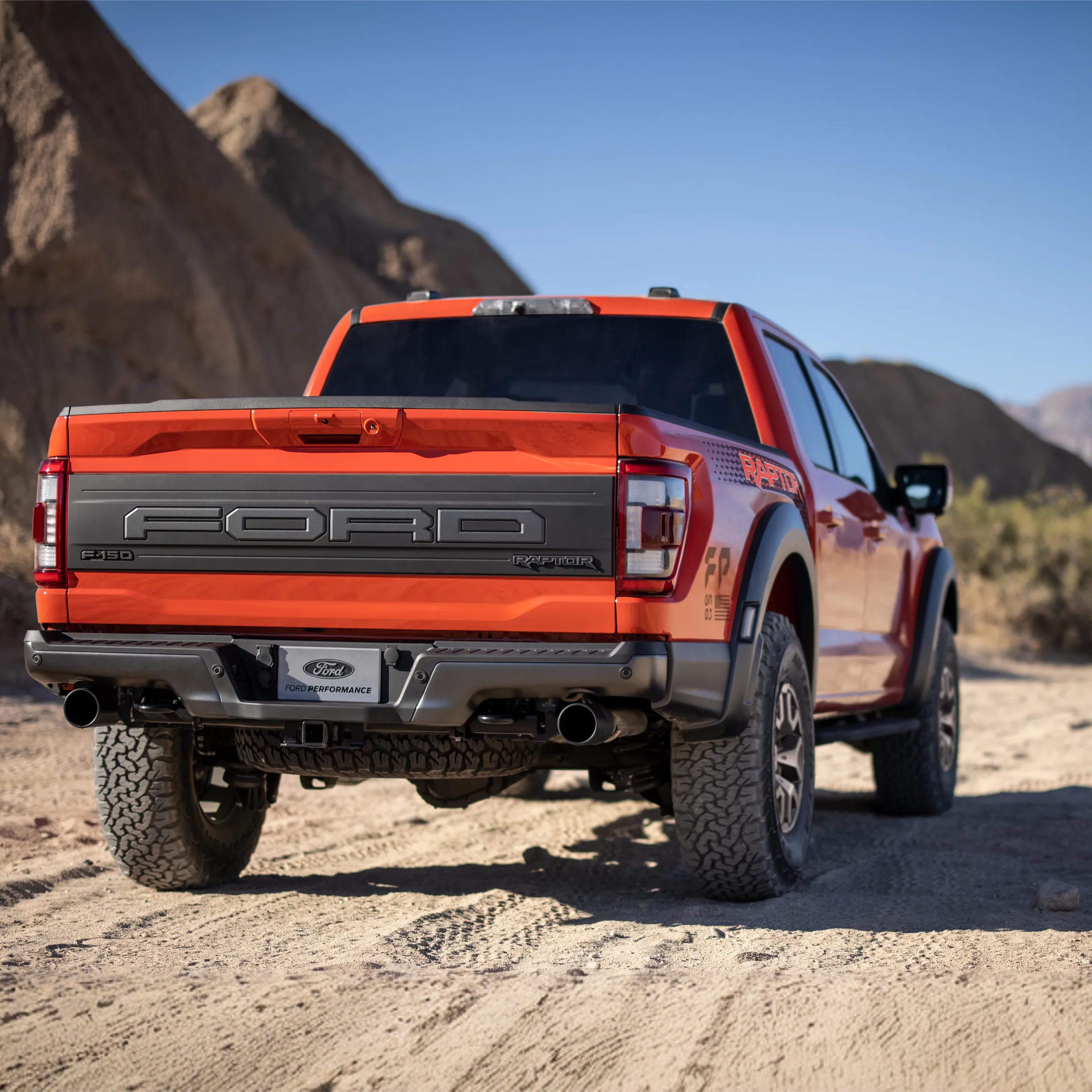 Vista posterior de la F-150 Raptor