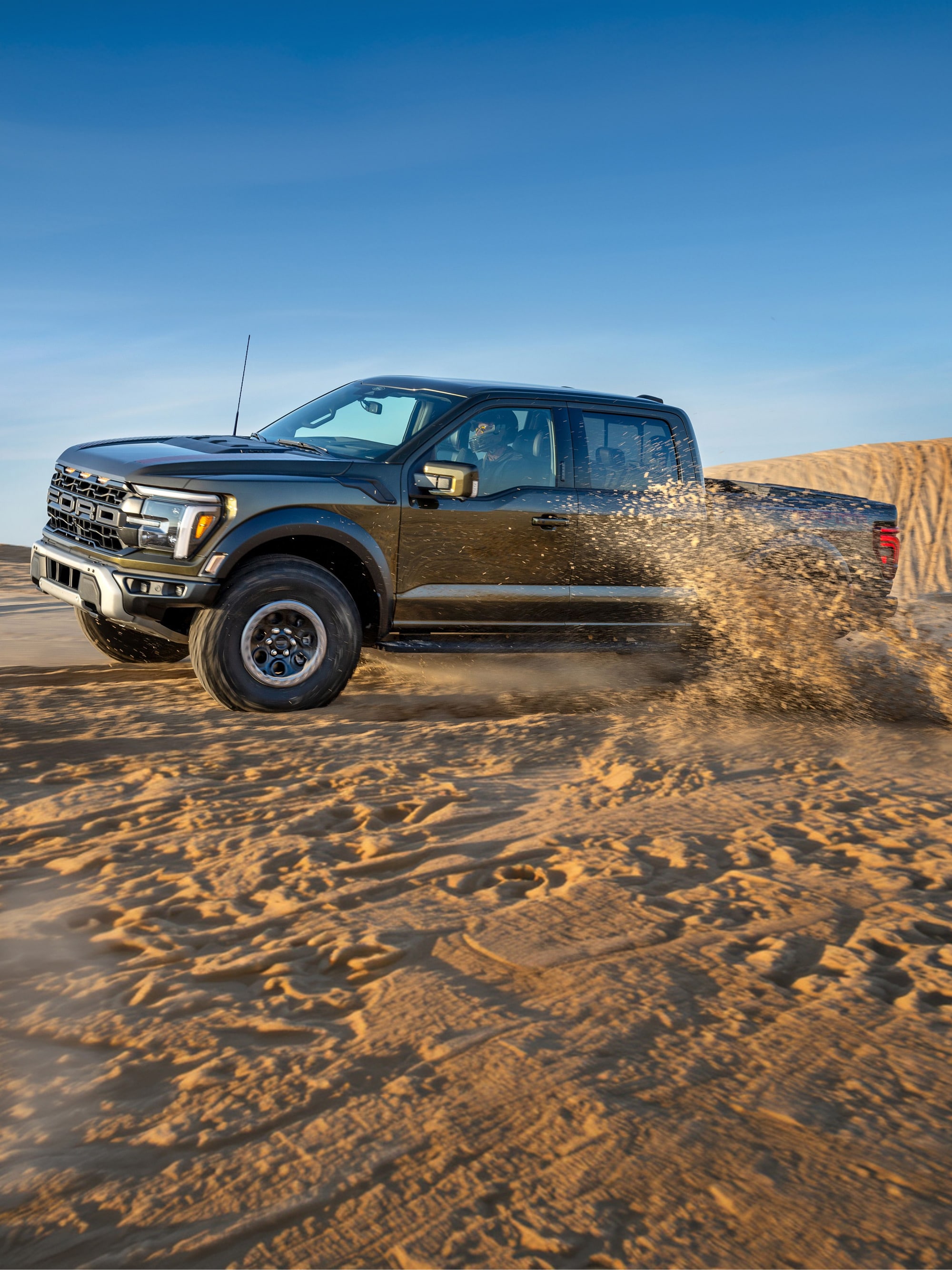 Pick-up F-150 Raptor en camino complicado