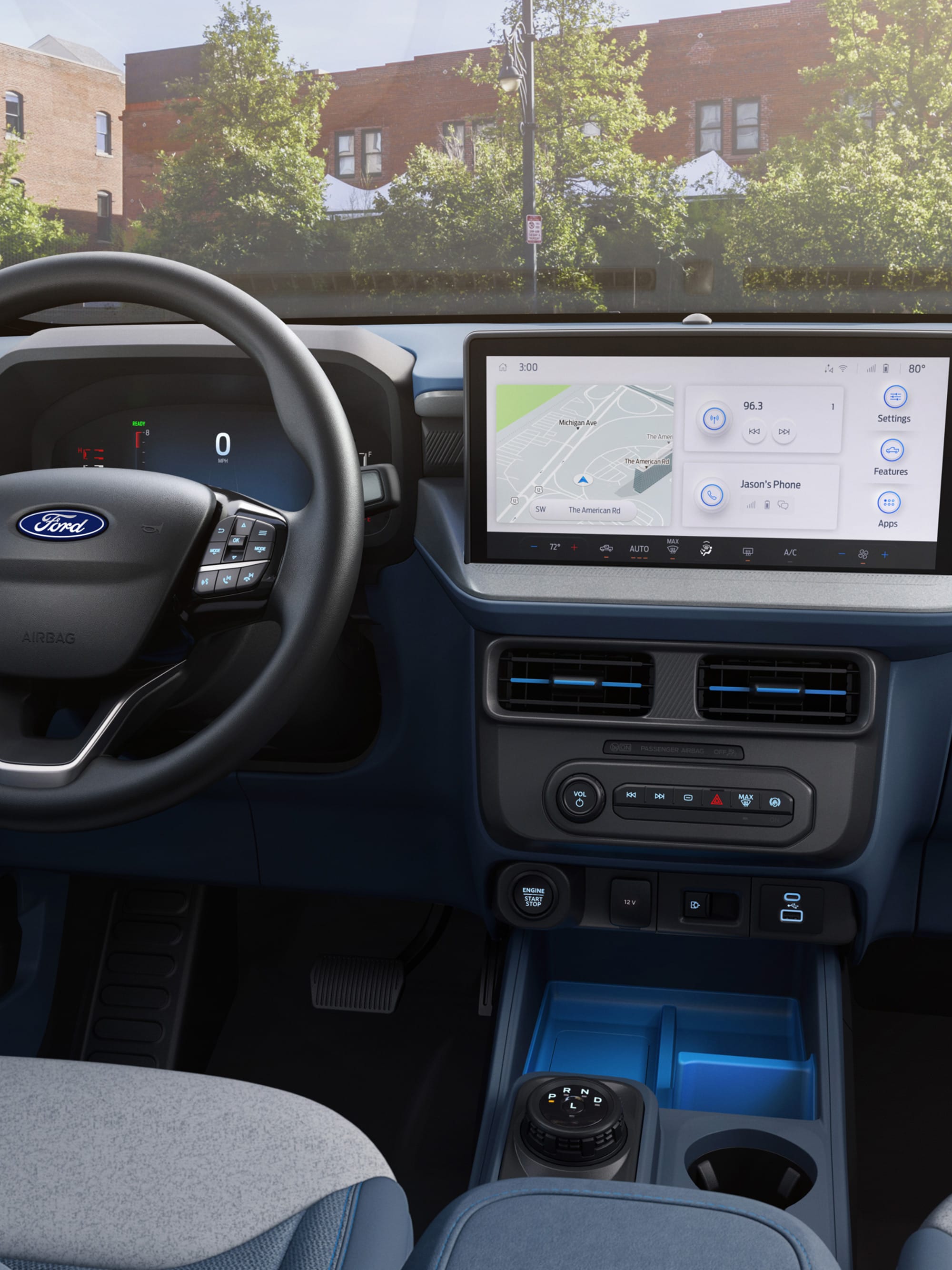 Ford Maverick Híbrida con sistema de entretenimiento a bordo
