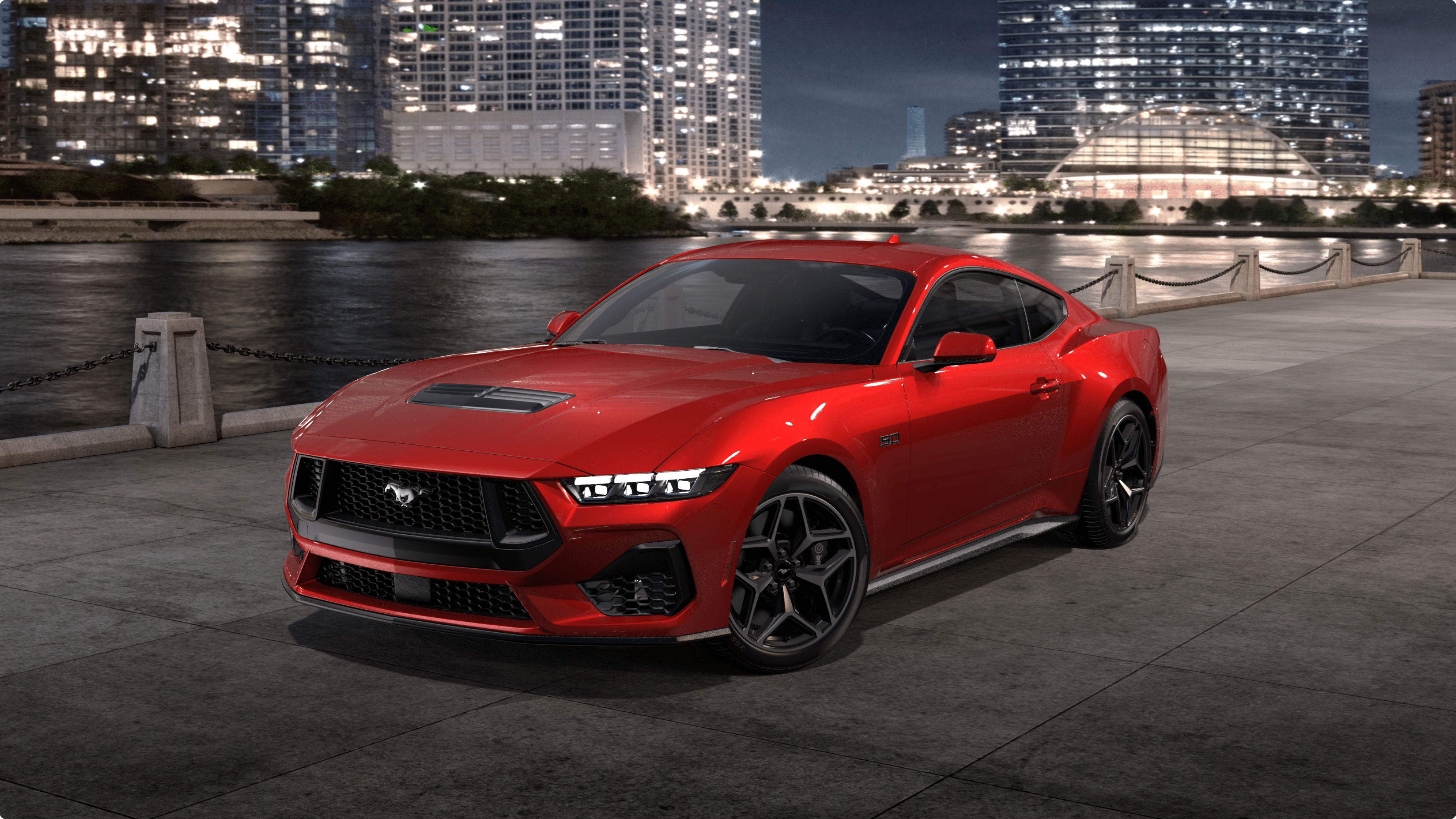 Ford Mustang GT Premium en color naranja