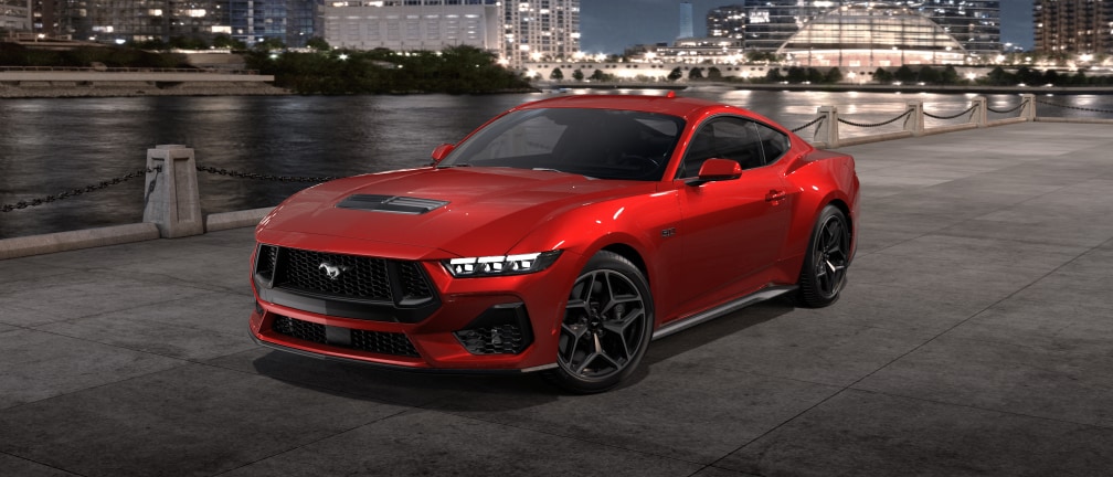 Ford Mustang GT Premium en color naranja