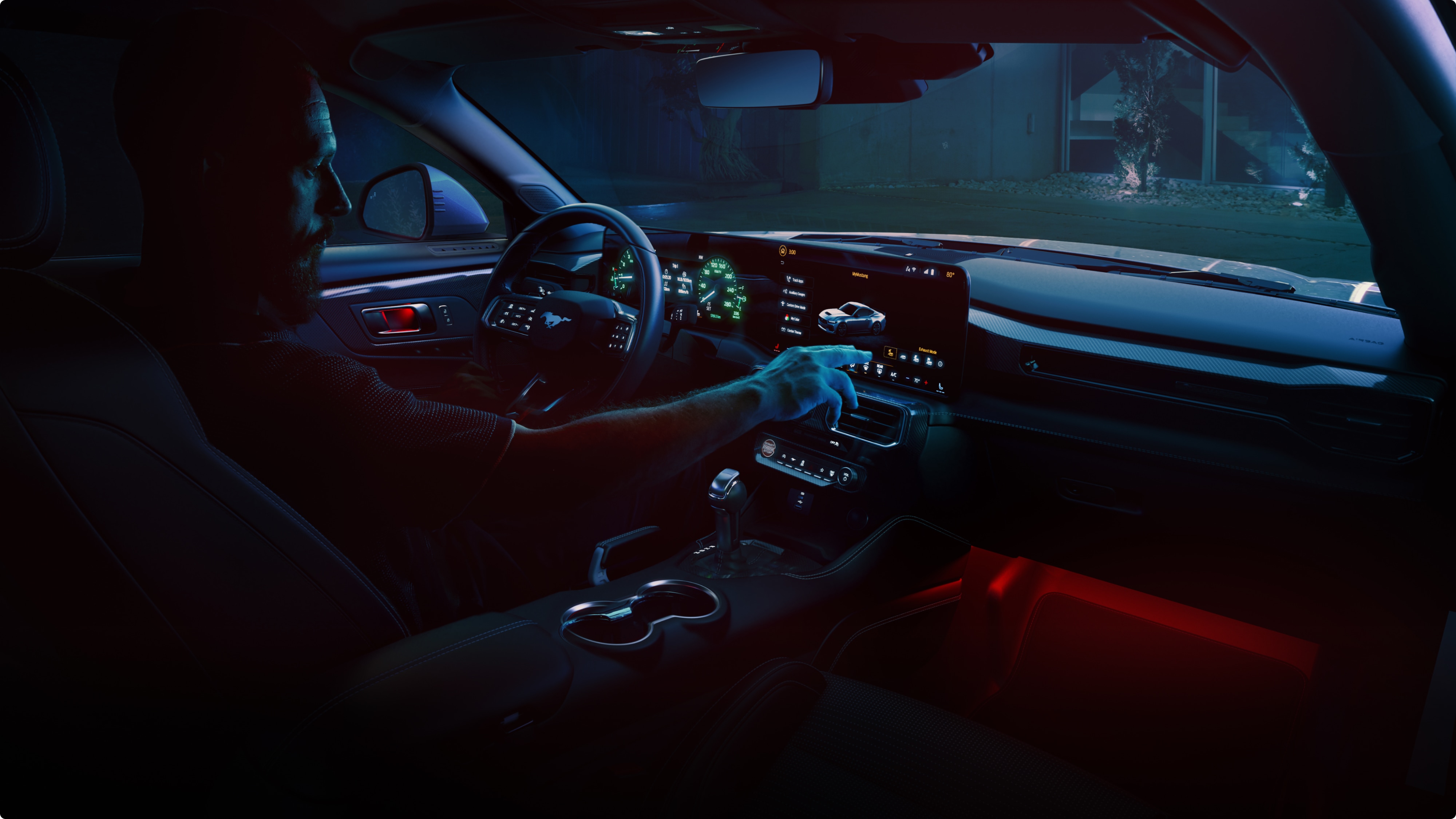 Iluminación ambiental  del Ford Mustang GT Premium