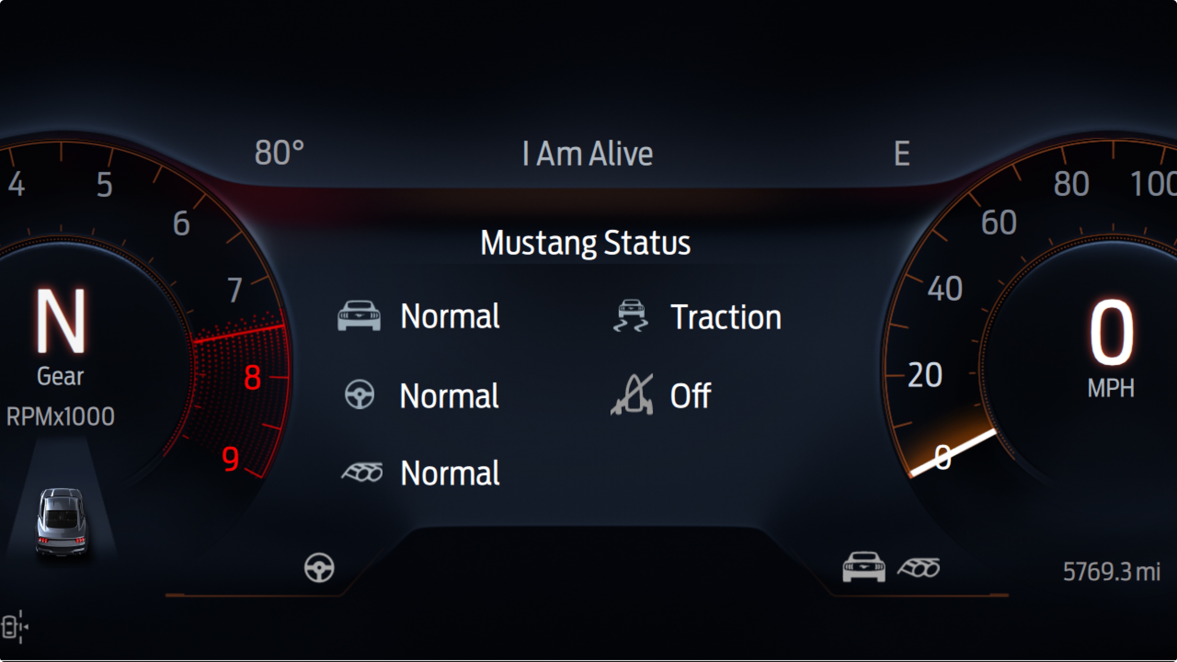 Panel del Ford Mustang GT Premium 