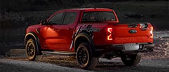 Vista posterior de la Ford Ranger Raptor