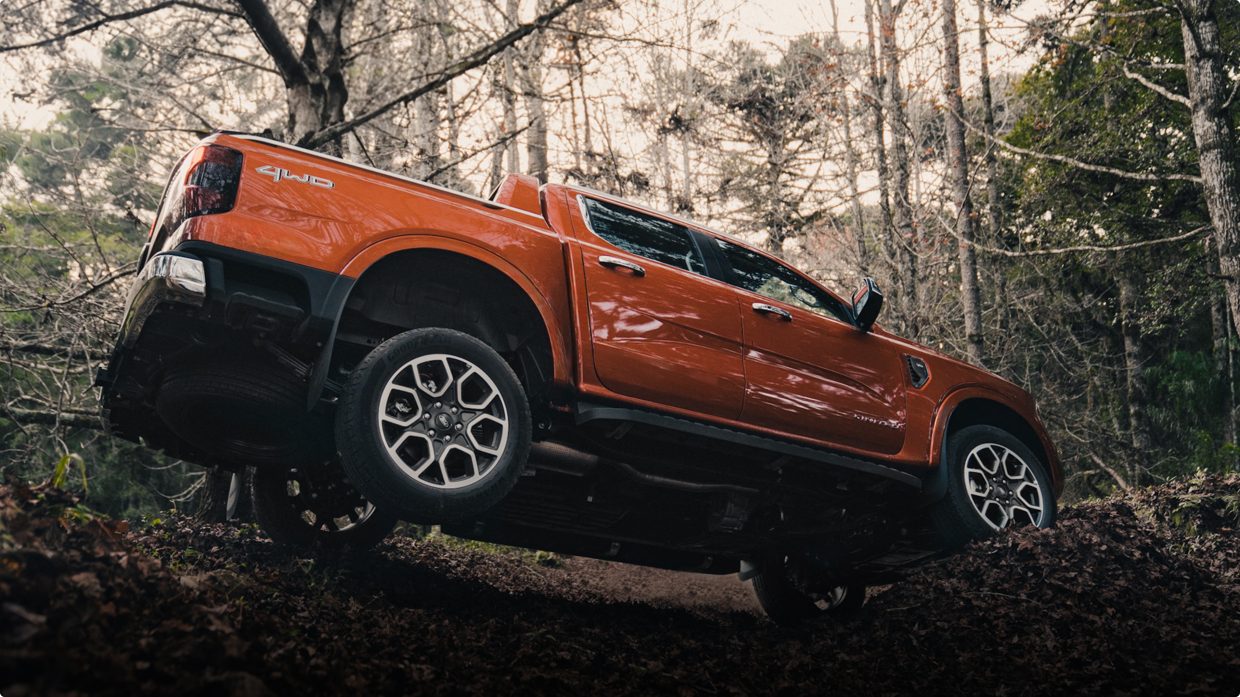 Ford Ranger en el bosque