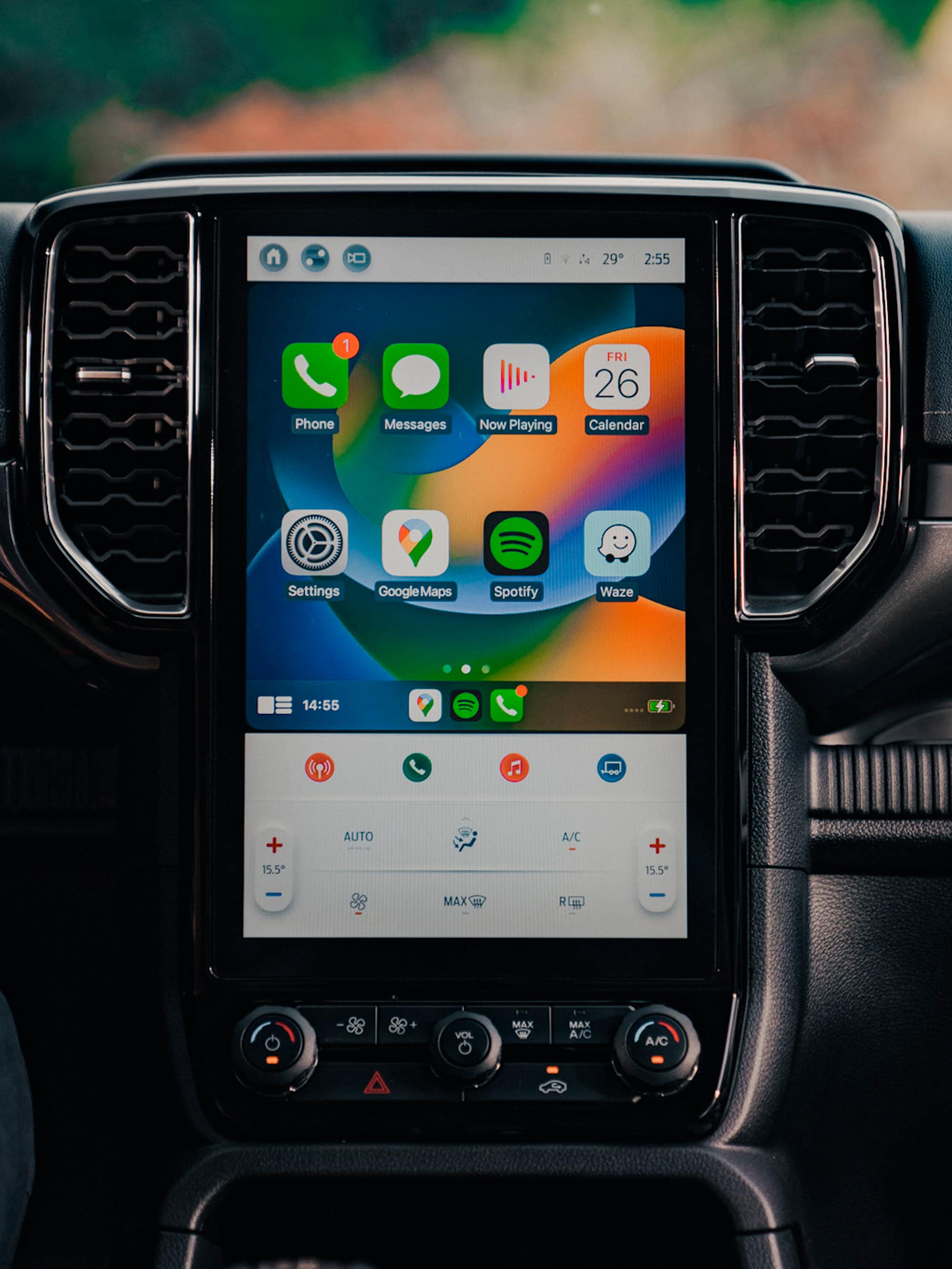 Interior de la Ford Ranger