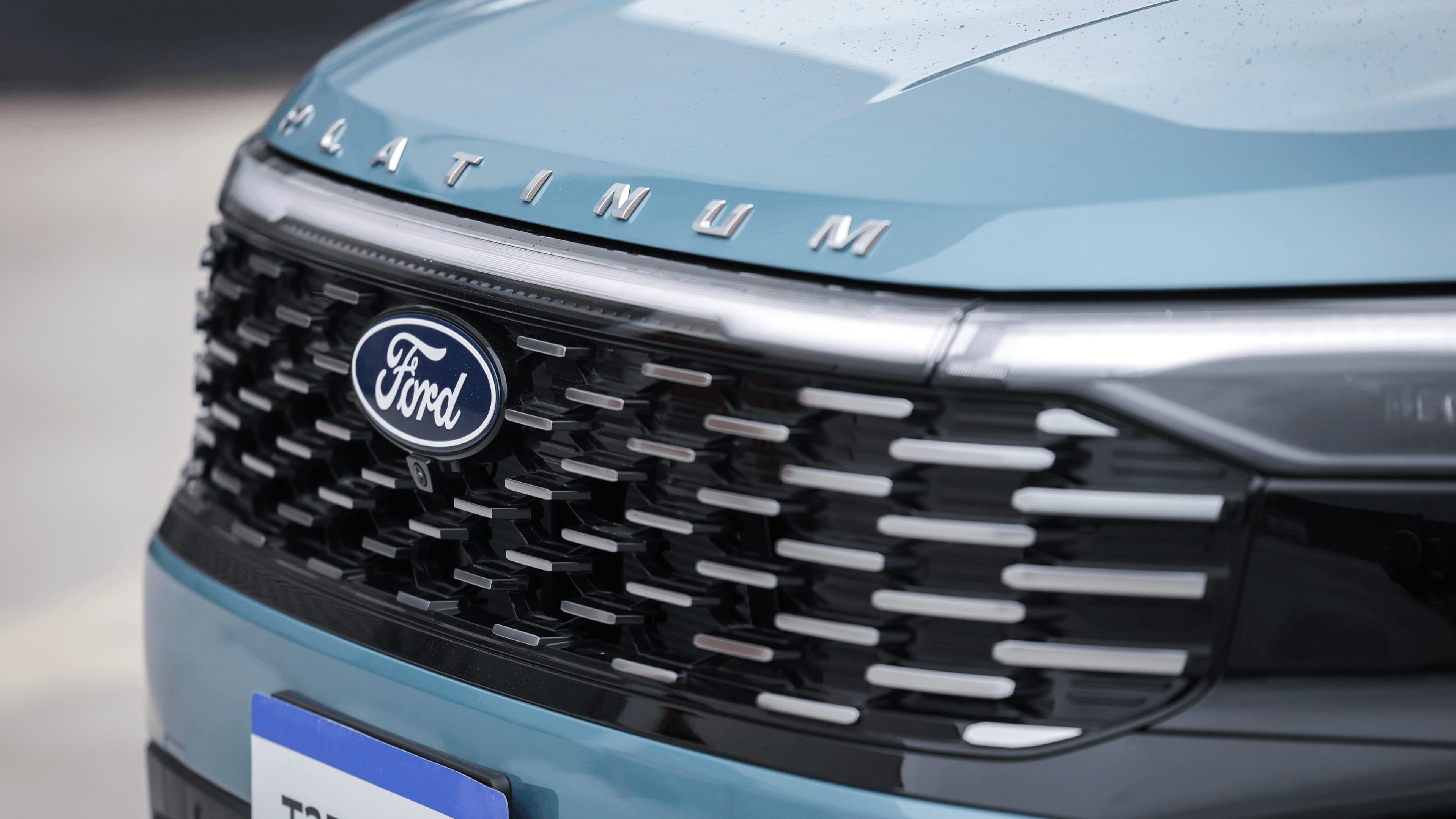 Detalle de la parrilla frontal y el emblema de la Territory Platinim híbrida