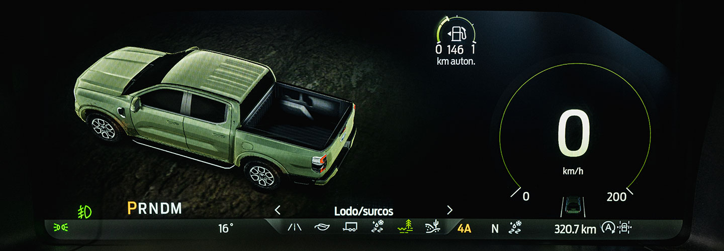 Modo de manejo barro/surcos de Ford Ranger