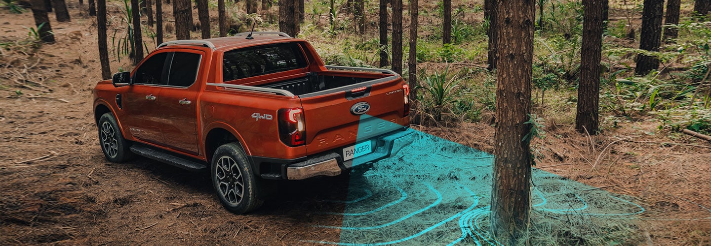 Asistente de frenado en reversa de la Ford Ranger